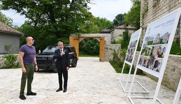 İlham Əliyev Şuşada "Yasəmən" hotelinin yeni korpusları ilə tanış olub <span class="red">- FOTOLAR </span>