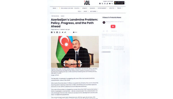 CAR mediası Azərbaycanın üzləşdiyi mina problemindən yazıb