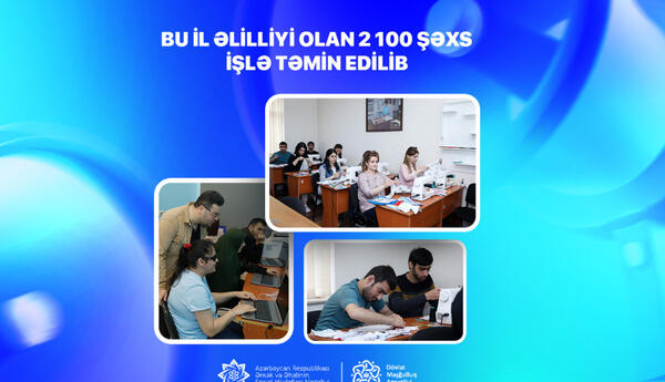 Bu il əlilliyi olan 2100 şəxs işlə təmin edilib