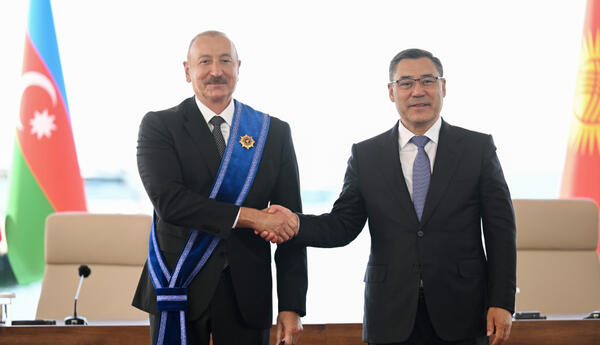 Azərbaycan və Qırğızıstan prezidentlərinin təltifolunma mərasimi keçirilib <span class="red">- YENİLƏNİB</span>