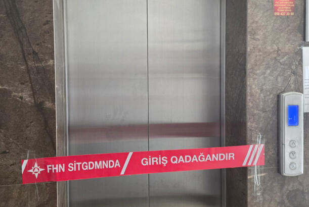 FHN yaşayış binasında təhlükəsizlik tələblərinə cavab verməyən liftlərin istismarını dayandırıb