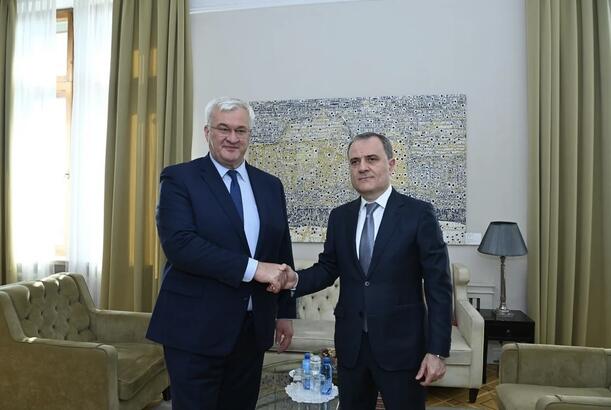 Ceyhun Bayramov və Andrey Sibiqa Kiyevdə danışıqlar aparırlar