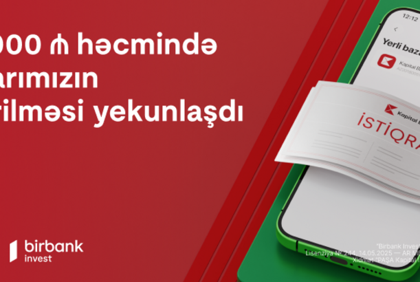 Kapital Bank-ın istiqrazlarına tələbat buraxılış həcmini üç dəfəyə yaxın üstələdi