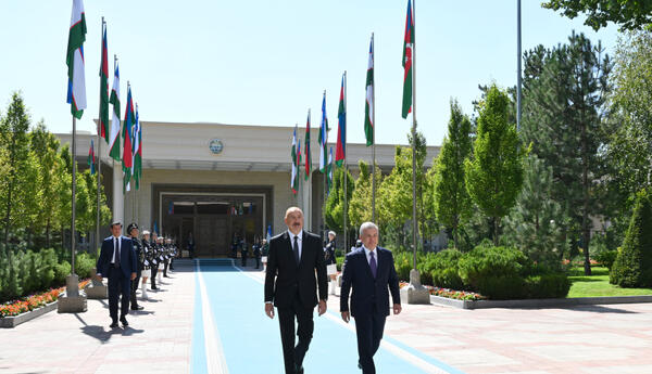 Daşkənddə Prezident İlham Əliyevin rəsmi qarşılanma mərasimi olub <span class="red">- YENİLƏNİR</span>