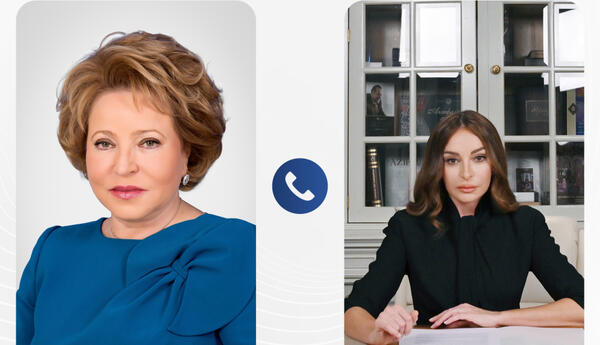 Valentina Matviyenko Azərbaycan Respublikasının Birinci vitse-prezidenti Mehriban Əliyevaya zəng edib