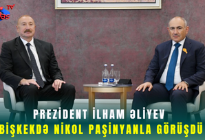 Prezident İlham Əliyev Bişkekdə Nikol Paşinyanla Görüşdü