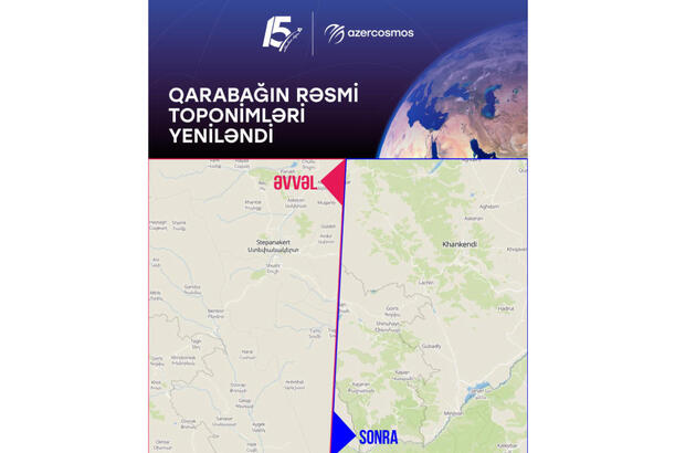 Qarabağın rəsmi toponimləri beynəlxalq rəqəmsal xəritədə yenilənib