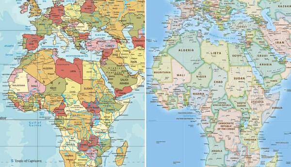 BMT yeni dünya xəritəsinin tətbiqini dəstəklədi: Afrikanın əsl ölçüsü göstəriləcək