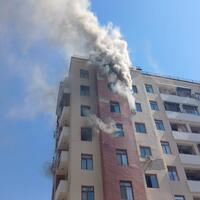 Mingəçevirdə binada yanğın olub, sakinlər təxliyə edilib