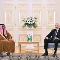 İlham Əliyev Şeyx Tahnun bin Zayed Al Nəhyanı qəbul edib