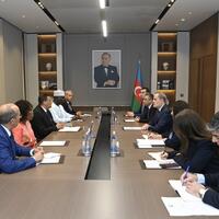 Ceyhun Bayramov Pan-Afrika Parlamentinin prezidenti ilə görüşüb