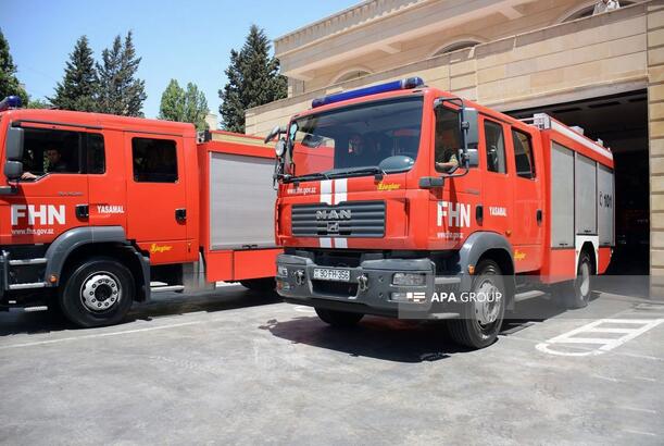 Bakıda yaşayış binasında yanğın olub