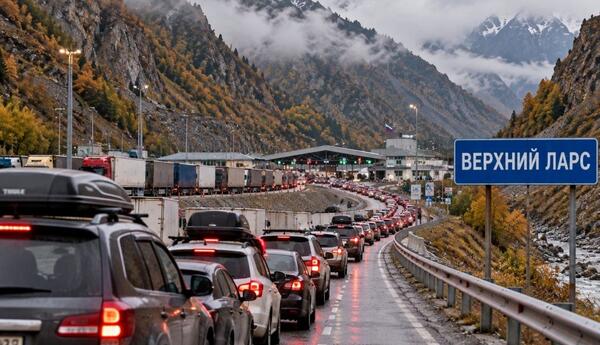 Verxniy Larsda böyük bir növbə yaranıb...