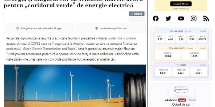 Kristian Unteanu: Azərbaycan yeni regional enerji arxitekturasında mühüm mövqe qazanır