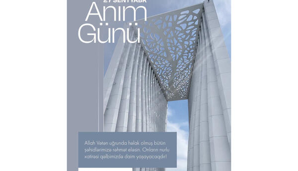 Mehriban Əliyeva 27 Sentyabr – Anım Günü ilə bağlı paylaşım edib