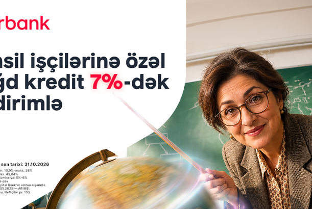 Təhsil işçilərinə nağd pul kreditində 7%-dək endirim