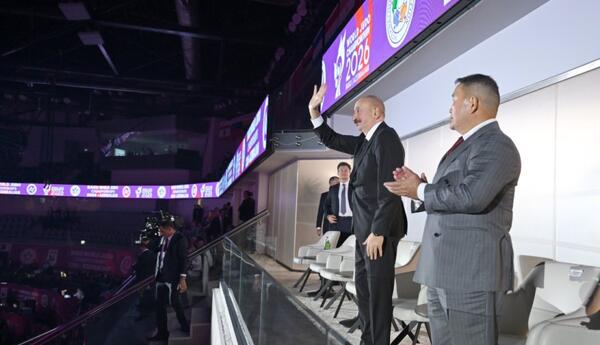 İlham Əliyev cüdo üzrə dünya çempionatının açılış mərasimini izləyib