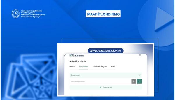 Dövlət satınalmaları portalında süni intellekt əsaslı yeni funksiya tətbiq edilib
