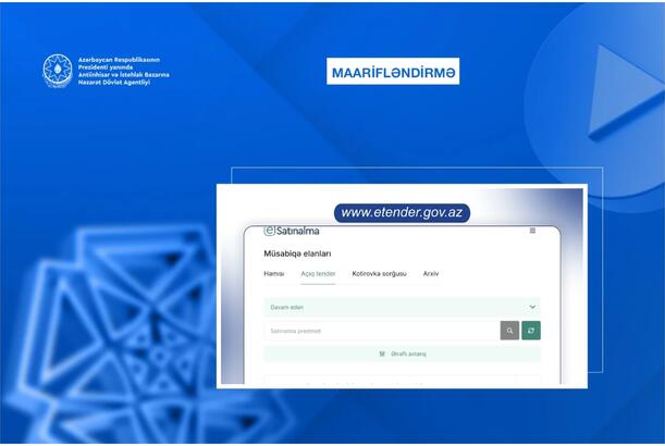 Dövlət satınalmaları portalında süni intellekt əsaslı yeni funksiya tətbiq edilib