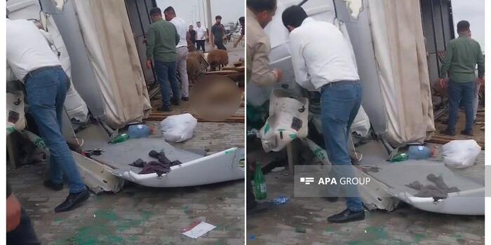 Bakı-Qazax yolunda yük maşını aşıb, 4 nəfər ölüb, 2 nəfər xəsarət alıb