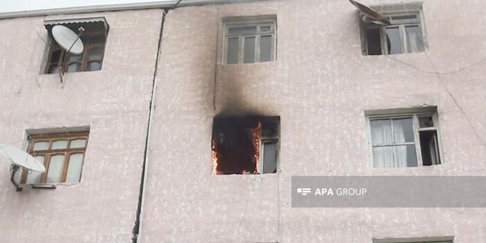 Ceyranbatan qəsəbəsində yaşayış binasında yanğın baş verib
