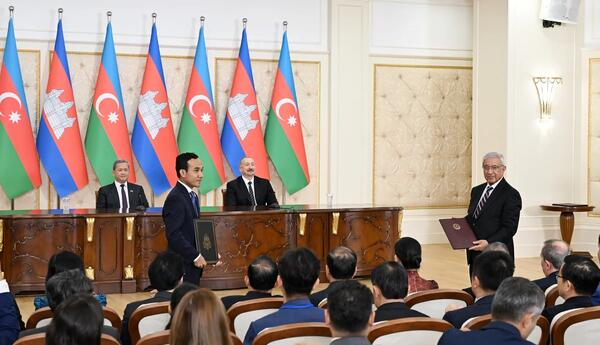 Azerbaijan–Cambodia documents exchanged