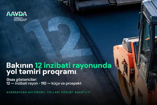 AAYDA: Bakıda 90 küçə və prospektdə təmir yekunlaşıb