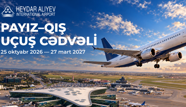 Heydər Əliyev Beynəlxalq Aeroportu payız-qış uçuş cədvəlinə keçir