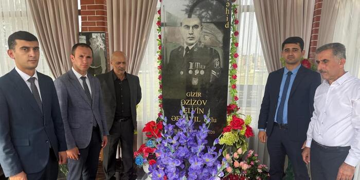 Masallı rayonunun Qarğalıq kəndində şəhid Elvin Əzizov anıldı