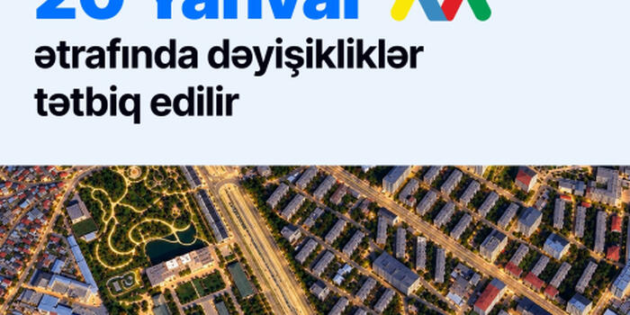 “20 Yanvar” metrostansiyası və “Şamaxinka” ərazisində avtobus marşrutları üzrə dəyişikliklər ediləcək