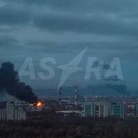 Sankt-Peterburqda şəhərin ən böyük yanacaq terminalı yanır...