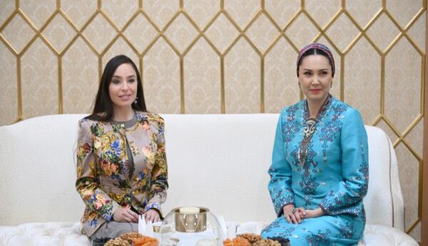 Leyla Əliyeva Türkmənistanda səfərdədir