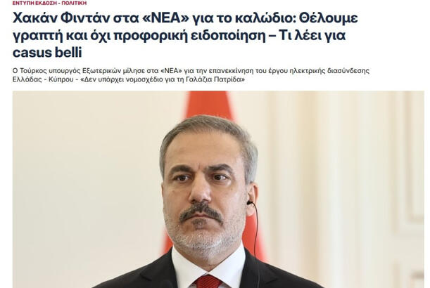 Hakan Fidan “Great Sea Interconnector” layihəsinə alternativ təklif edib