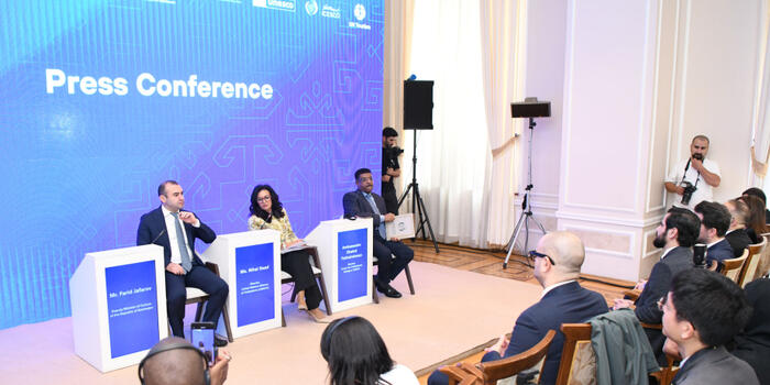 VII Ümumdünya Mədəniyyətlərarası Dialoq Forumuna həsr olunmuş mətbuat konfransı keçirilib