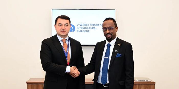 Adil Kərimli Sudanın mədəniyyət naziri ilə görüşüb