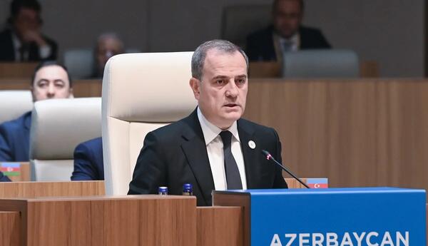 Ceyhun Bayramov TDT-nin Zirvə görüşündə Zəngəzur dəhlizinin reallaşdırılmasının əhəmiyyətindən danışıb